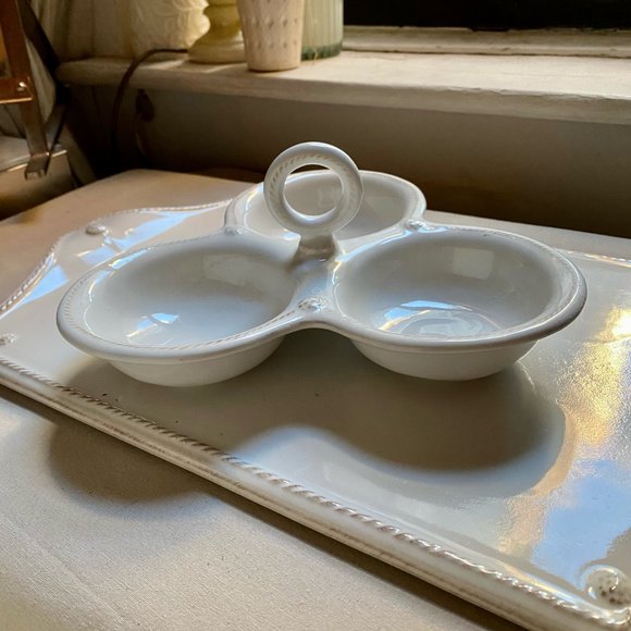 Juliska Berry & Thread Ceramic Triple Server - Picture 3 of 4